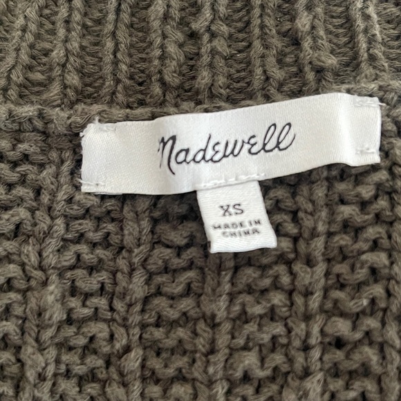 Madewell Ribbed Bobble Knit Oversized Cardigan Sweater Dark Green Women’s XS - Picture 5 of 8